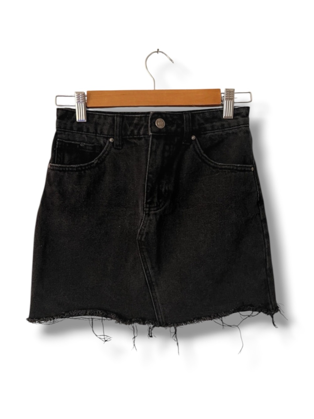 Forever 21 Black Denim Mini Skirt Size Small
